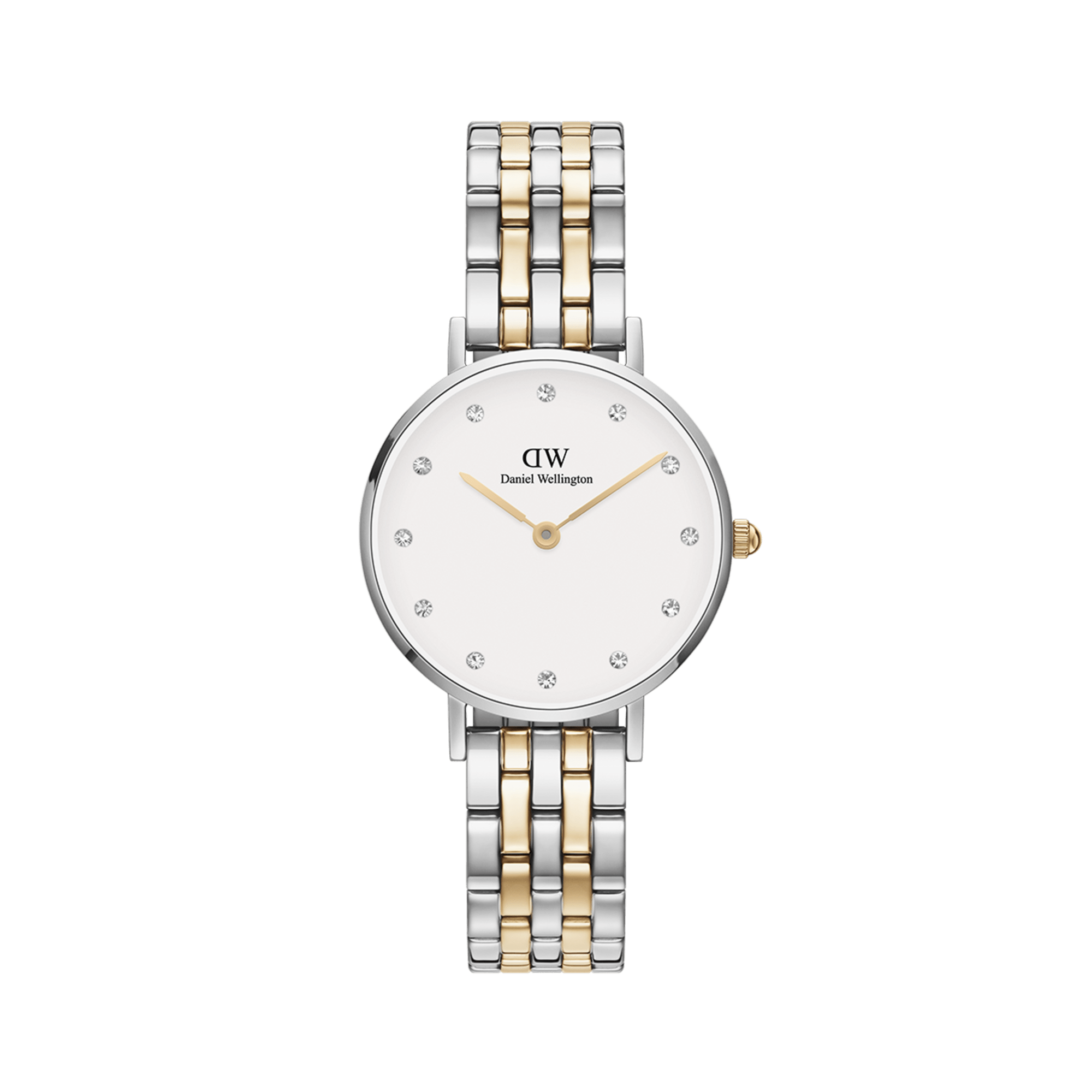 ساعة Daniel Wellington Petite Lumine 5-Link نسائية ثنائية اللون 28 مم