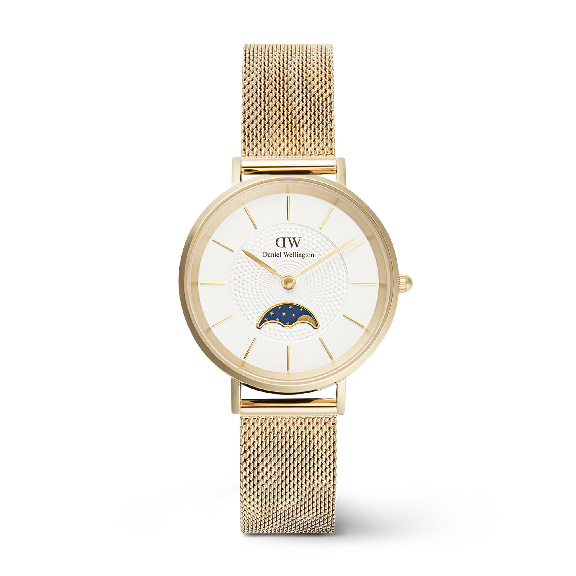 ساعة Daniel Wellington Petite Lune Evergold بأطوار القمر 32 مم