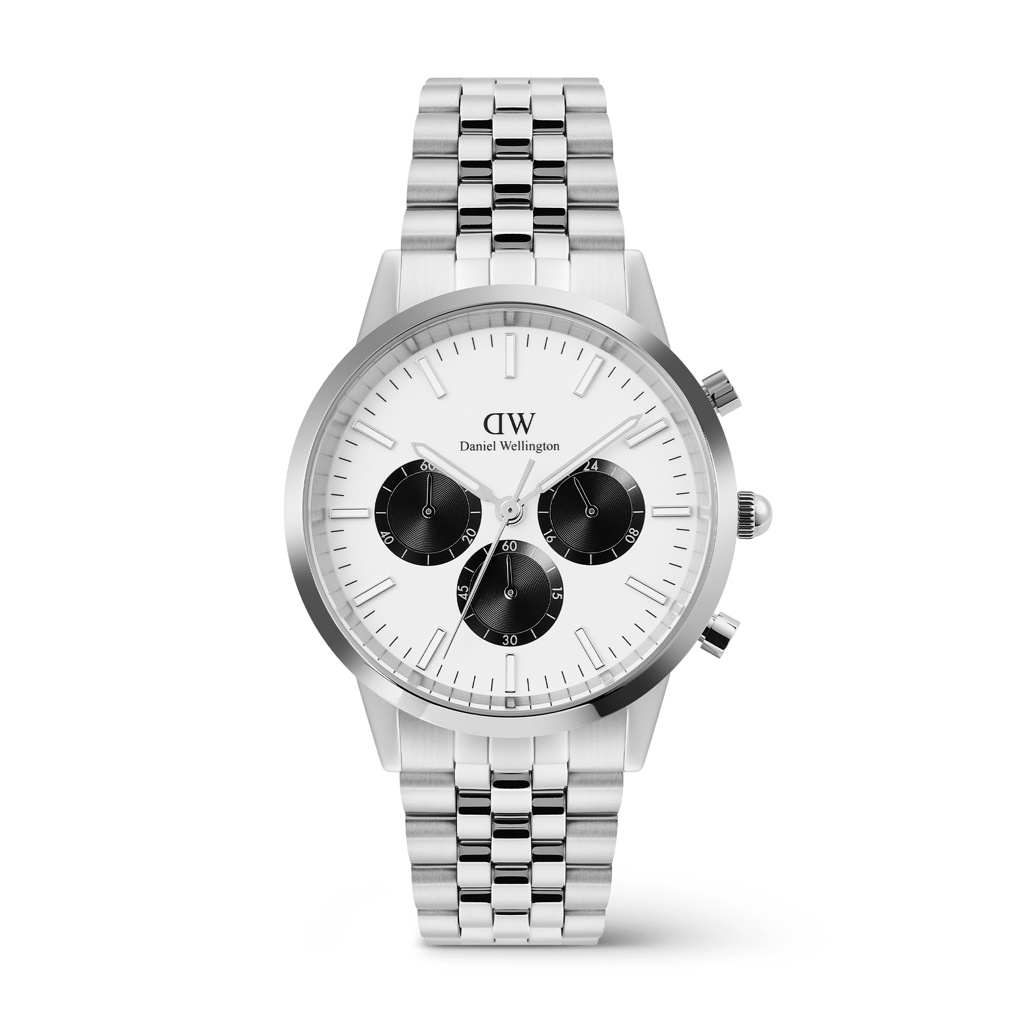 ساعة Iconic Chronograph Arch 5-Link Off-White Panda