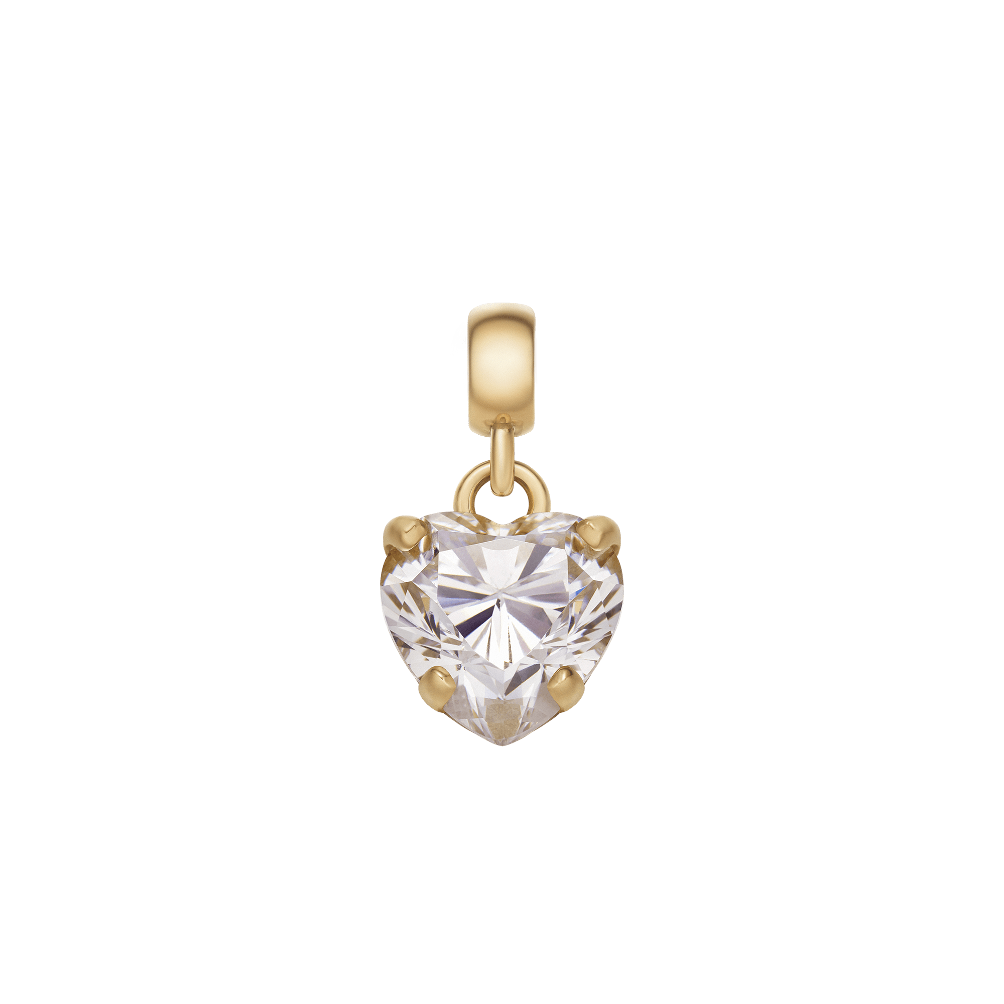 تعليقة Daniel Wellington Heart White Crystal Charm G بتصميم قلب ذهبي وكريستال أبيض
